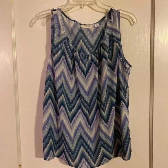 Chico's Tops - Chico's Blue and White Chevron Blouse